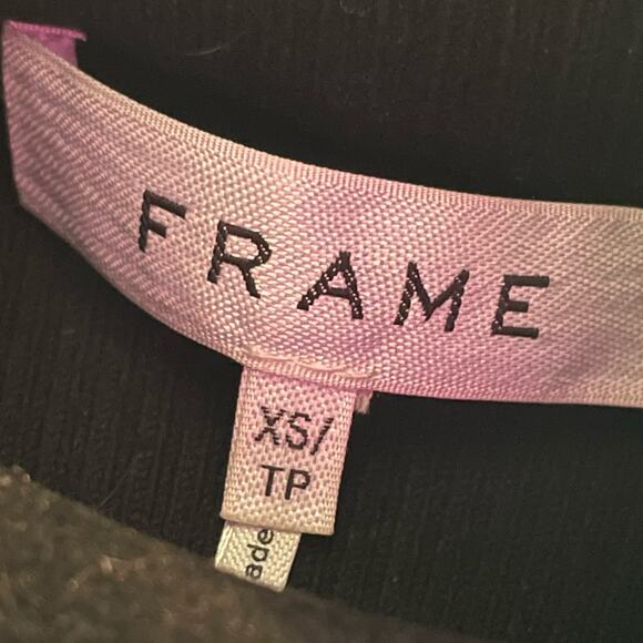 Frame Black Textured Chenille Mockneck Sweater - size XS - Picture 6 of 6